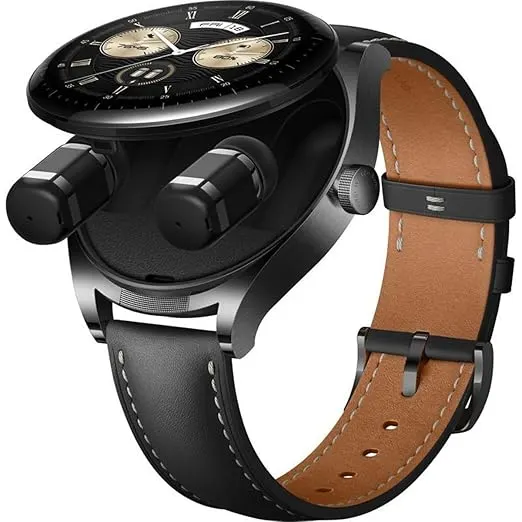 HUAWEI WATCH Buds, Earbuds & Watch Come into 1, Innovative Touch Controls, AI Noise Cancellation Calling, Lightweight, Health Management, Advanced Design, Durable, Compatible with Android &  Black